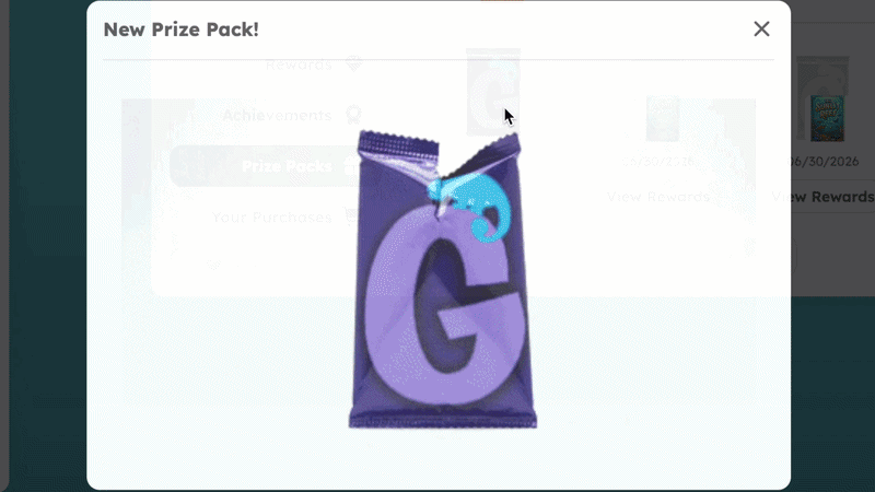 GIF of a Prize Pack opening on Gamably